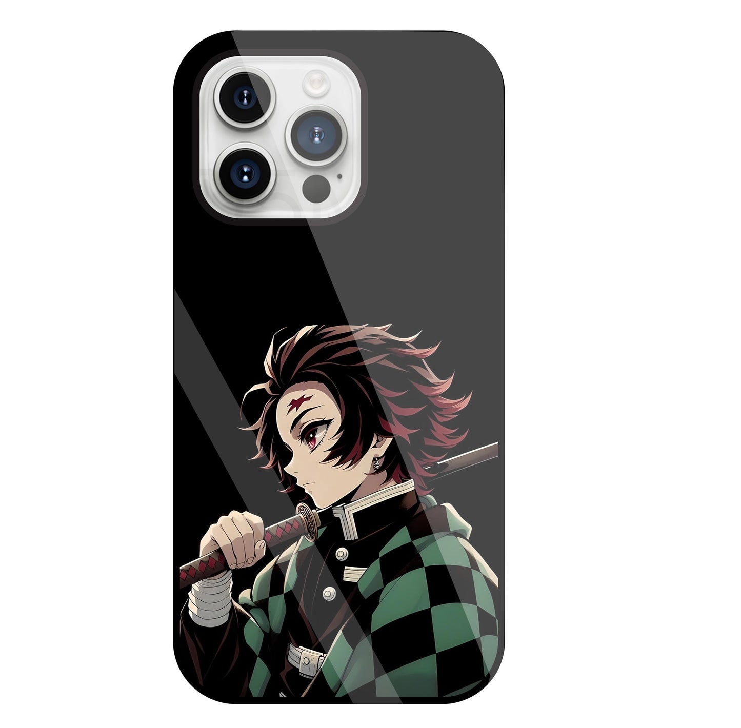 Tanjiro Kamado Glass Case For Apple iPhone 15 Pro Max
