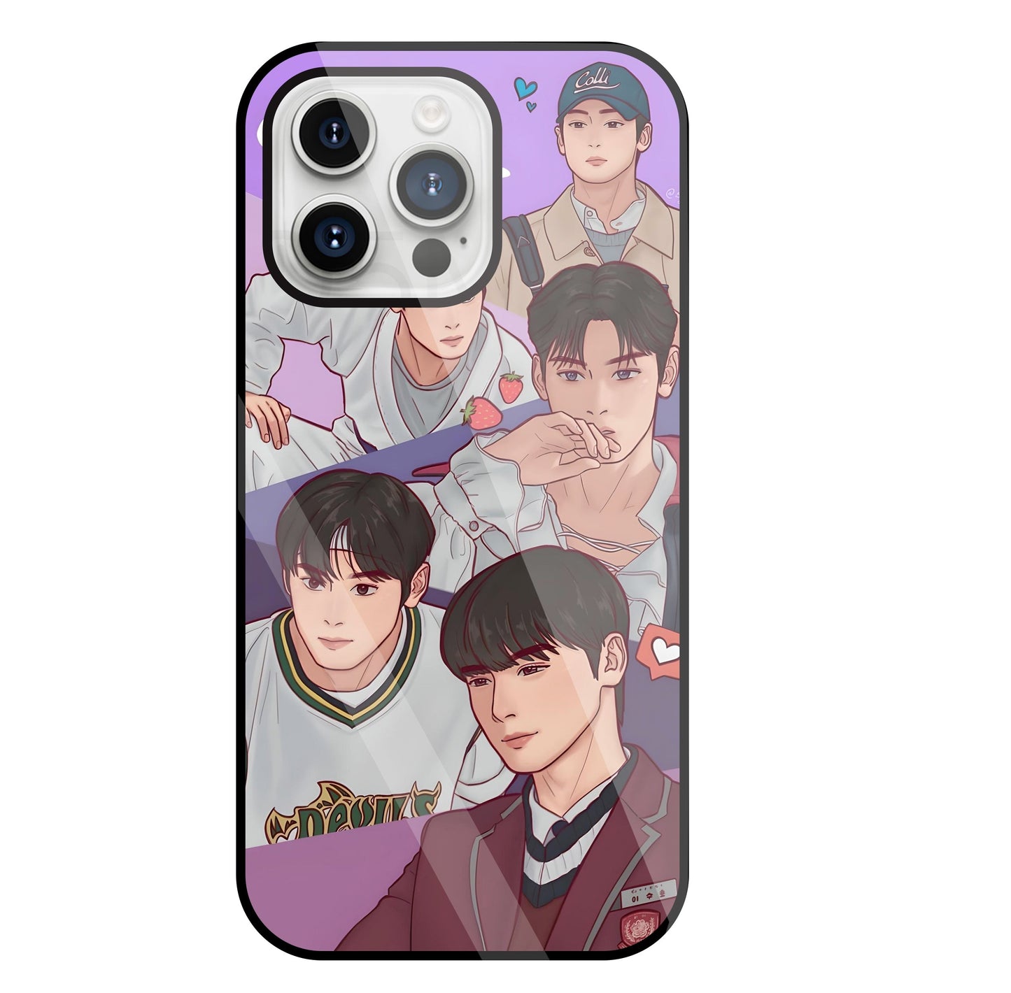 Ture Beauty K Drama Glass Case For Apple iPhone 15 Pro Max