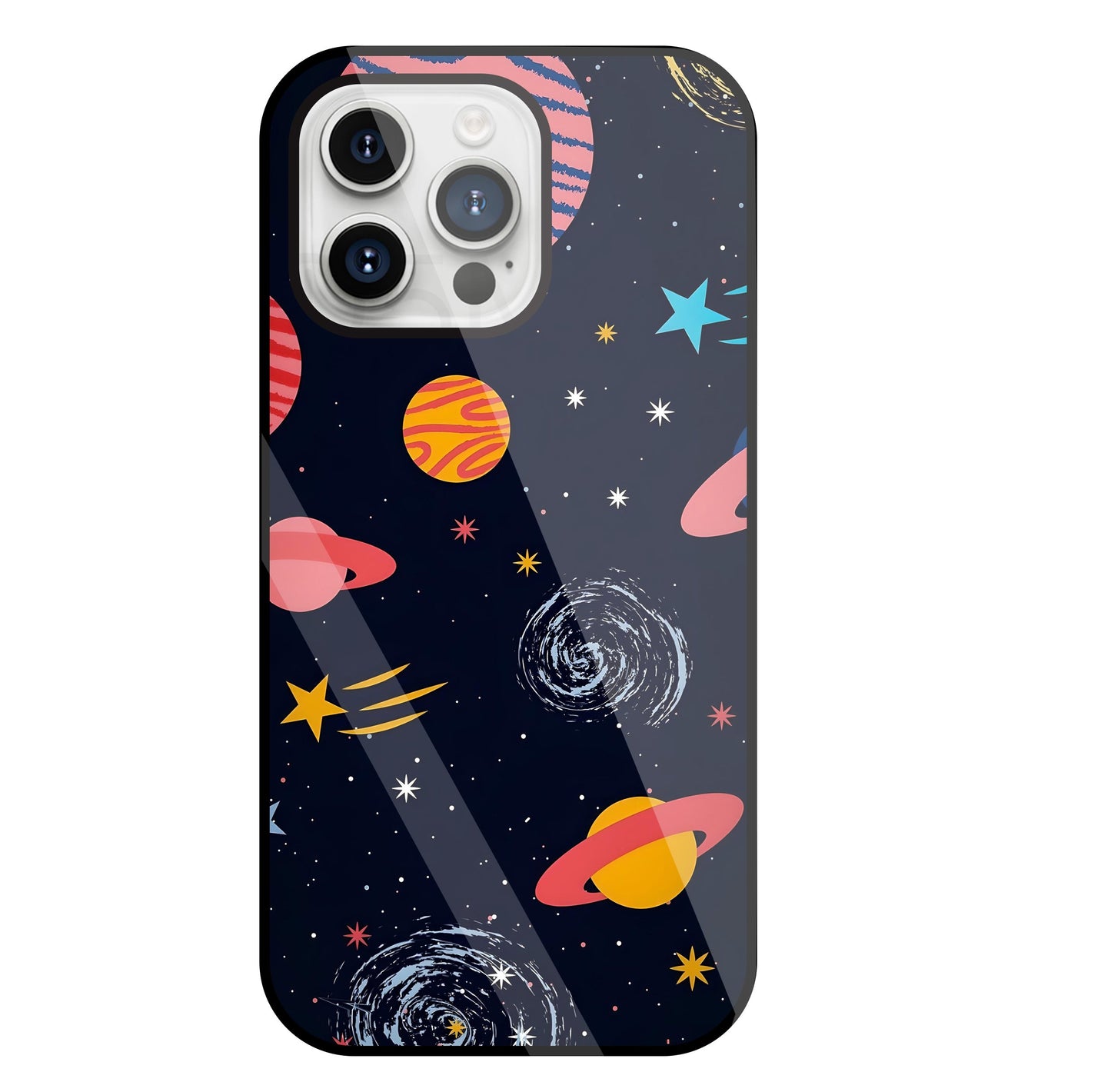 Universe In Space Glass Case For Apple iPhone 15 Pro Max