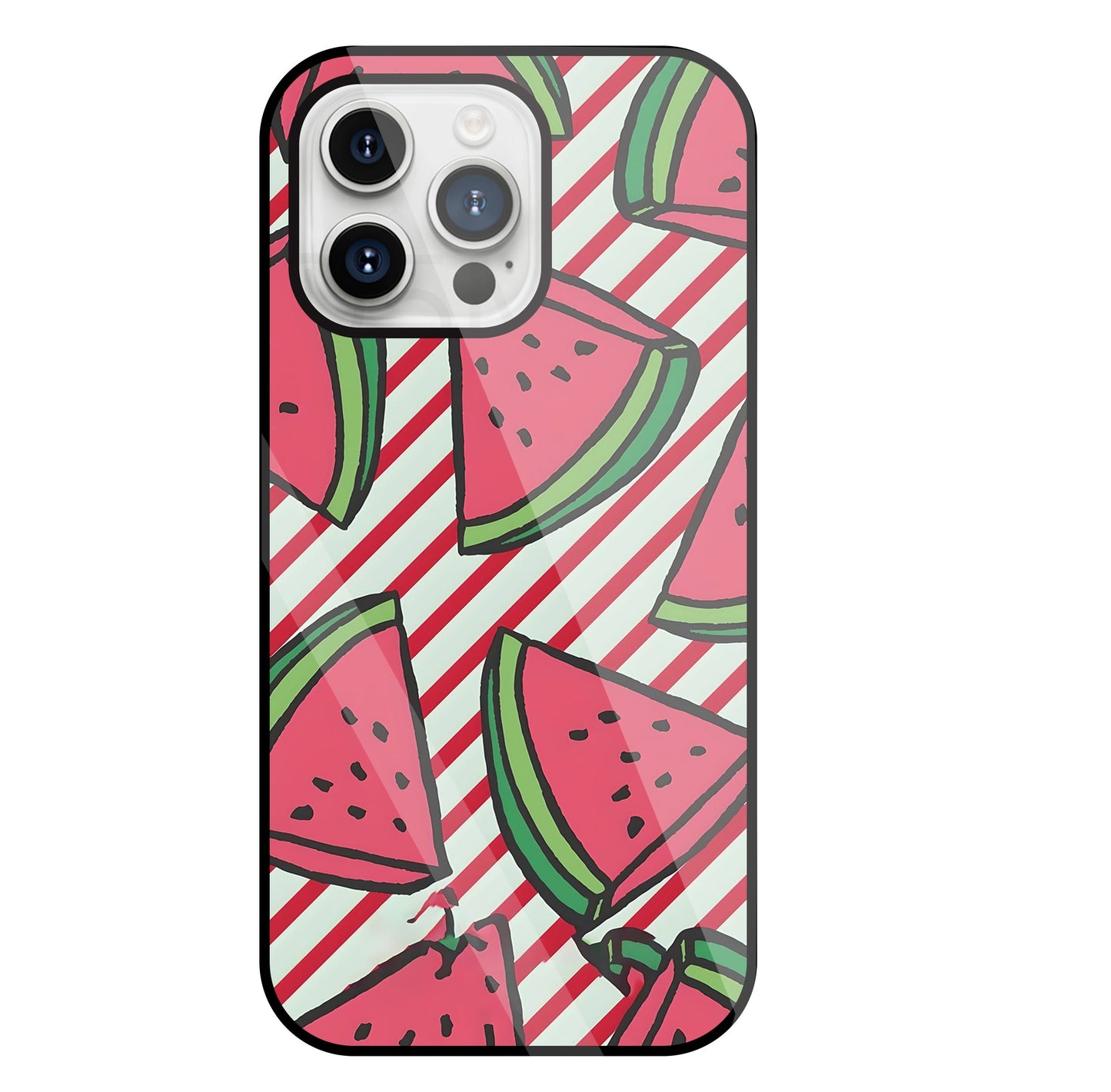 Watermelon Glass Case For Apple iPhone 15 Pro Max