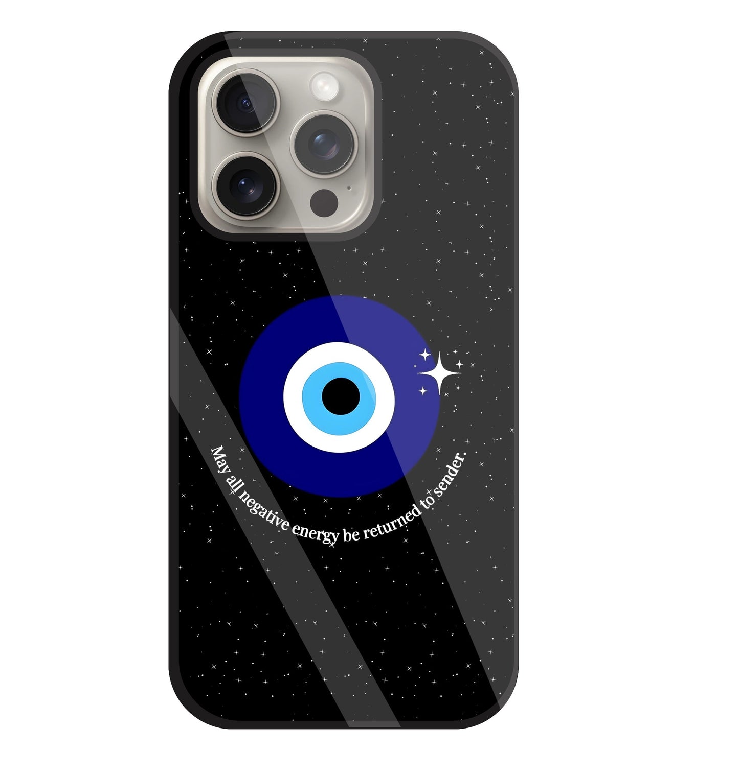 Negative Energy Return Glass Case For Apple iPhone 15 Pro
