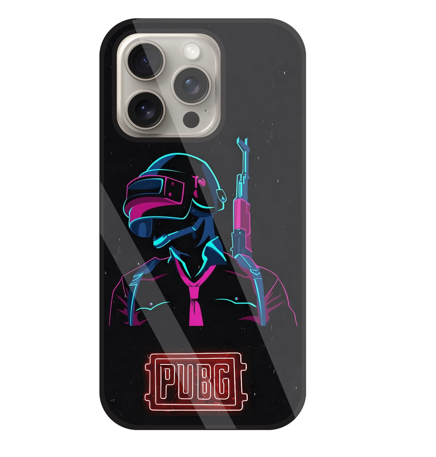 Pubg Glass Case For Apple iPhone 15 Pro