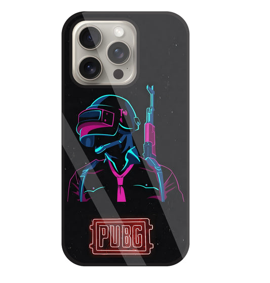 Pubg Glass Case For Apple iPhone 15 Pro