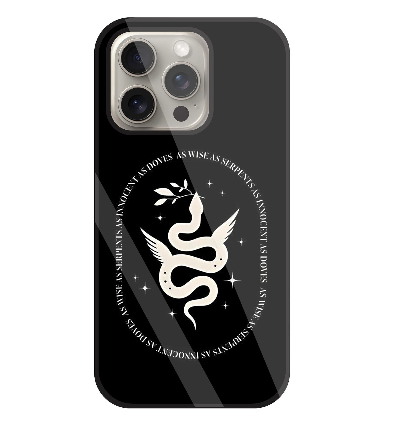 Snakestress Glass Case For Apple iPhone 15 Pro