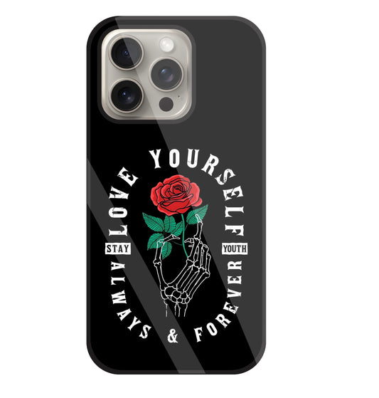 Stay Youth Love Glass Case For Apple iPhone 15 Pro