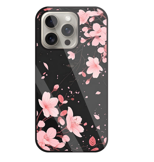 Summer Flowers Glass Case For Apple iPhone 15 Pro