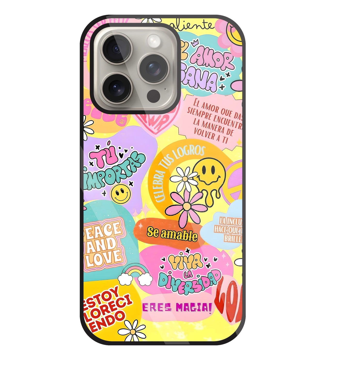 Sunflower Vibes Glass Case For Apple iPhone 15 Pro