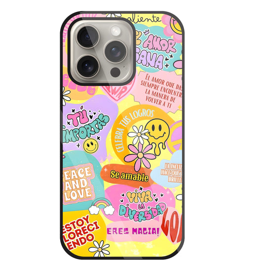 Sunflower Vibes Glass Case For Apple iPhone 15 Pro