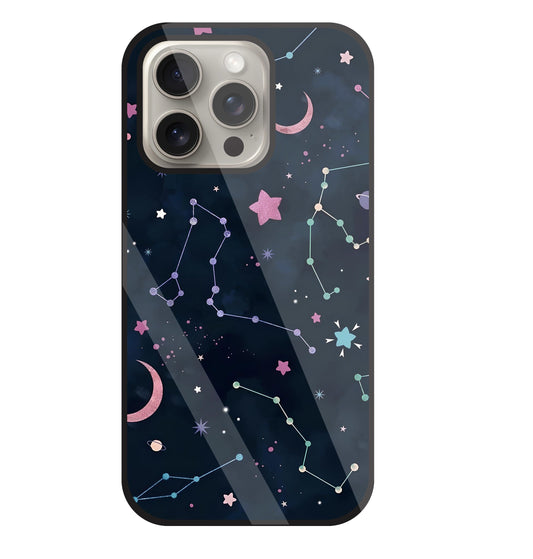 Symbol Of Stars Glass Case For Apple iPhone 15 Pro