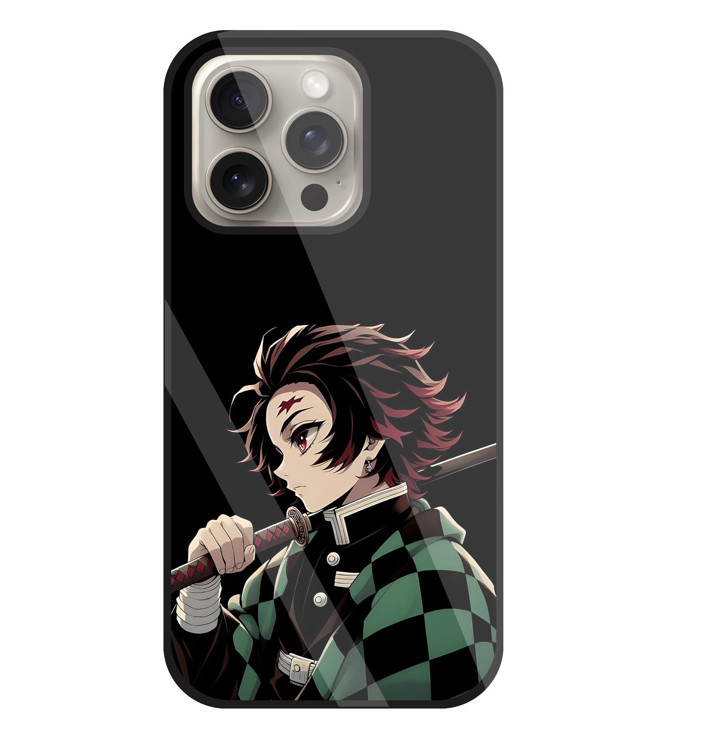 Tanjiro Kamado Glass Case For Apple iPhone 15 Pro