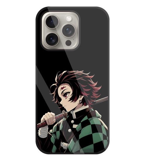 Tanjiro Kamado Glass Case For Apple iPhone 15 Pro