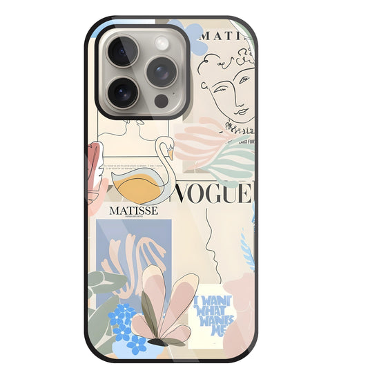 The Kiss Art Glass Case For Apple iPhone 15 Pro