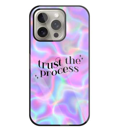 Trust the Process Glass Case For Apple iPhone 15 Pro