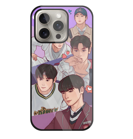 Ture Beauty K Drama Glass Case For Apple iPhone 15 Pro