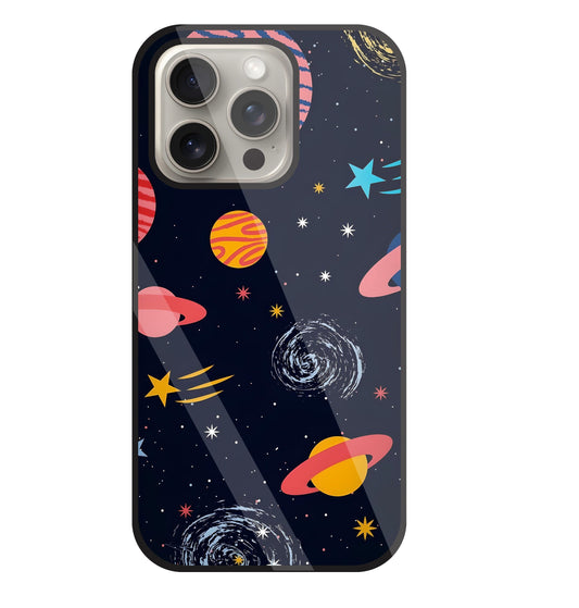 Universe In Space Glass Case For Apple iPhone 15 Pro