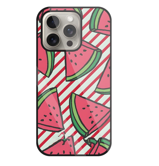 Watermelon Glass Case For Apple iPhone 15 Pro