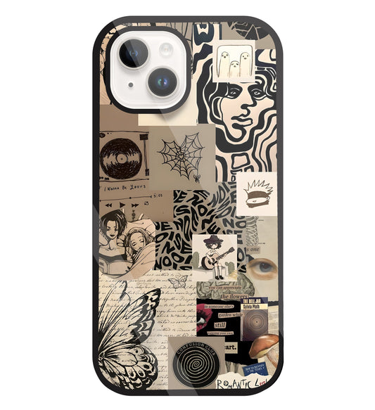 Romantic Lover Glass Case For Apple iPhone 15