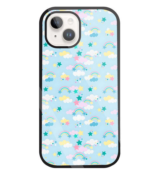 Small Rainbows Glass Case For Apple iPhone 15