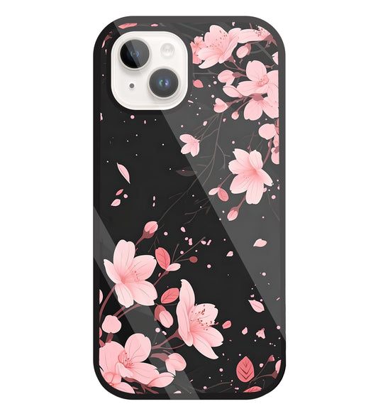 Summer Flowers Glass Case For Apple iPhone 15