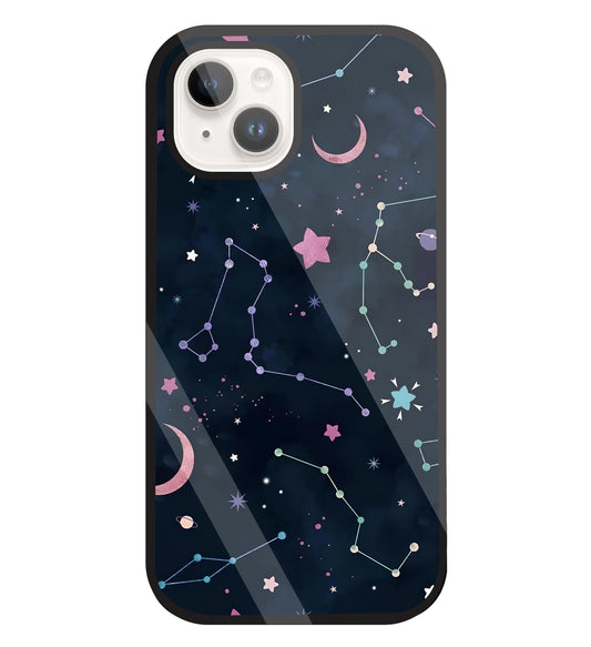 Symbol Of Stars Glass Case For Apple iPhone 15