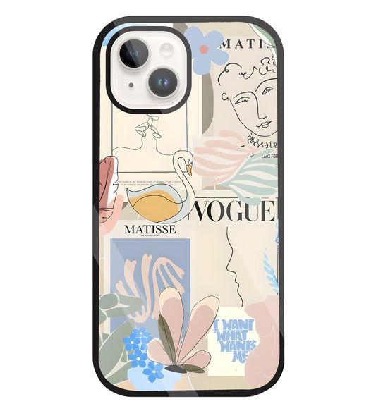 The Kiss Art Glass Case For Apple iPhone 15