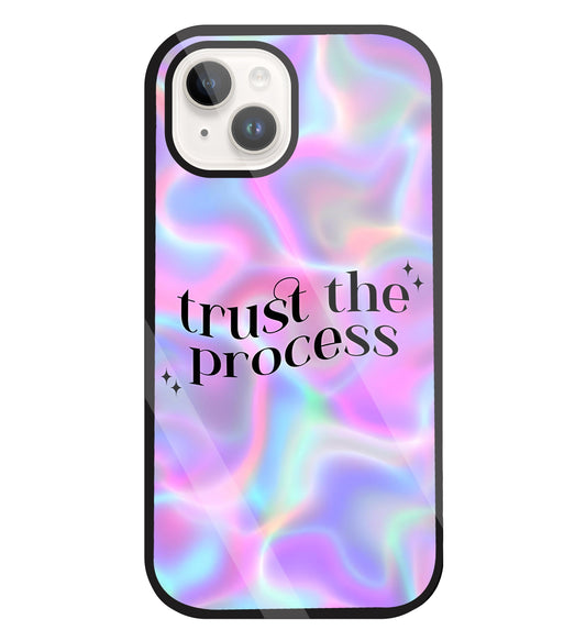 Trust the Process Glass Case For Apple iPhone 15