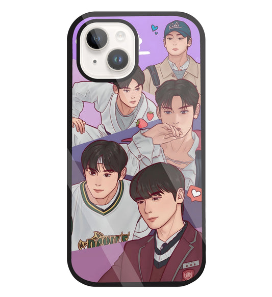 Ture Beauty K Drama Glass Case For Apple iPhone 15