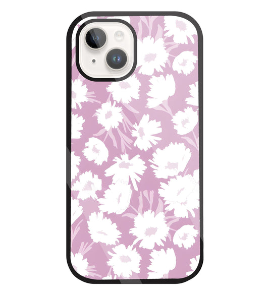 White Sunflower Glass Case For Apple iPhone 15