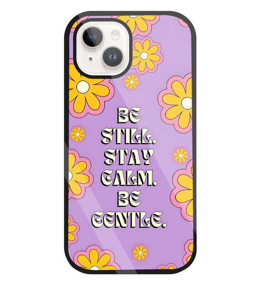 Yellow Flowers With Quotes Glass Case For Apple iPhone 15