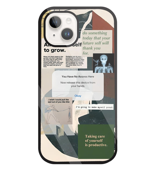Yourself To Grow Glass Case For Apple iPhone 15