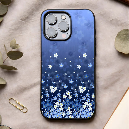 Blue Starry Glass Case showing full back design in clean flat view with starry elements and glossy glass finish.