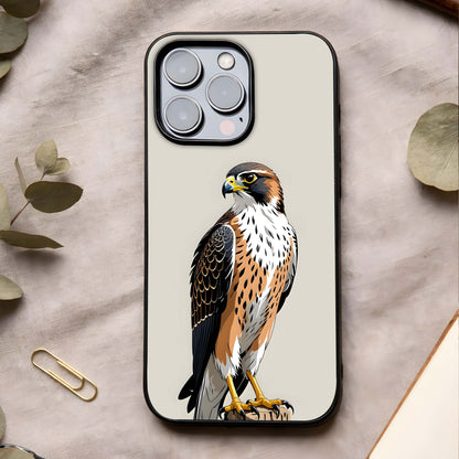 Clever Eagle Glass Case showing full back design in clean flat view with sharp eagle artwork and glossy glass finish.