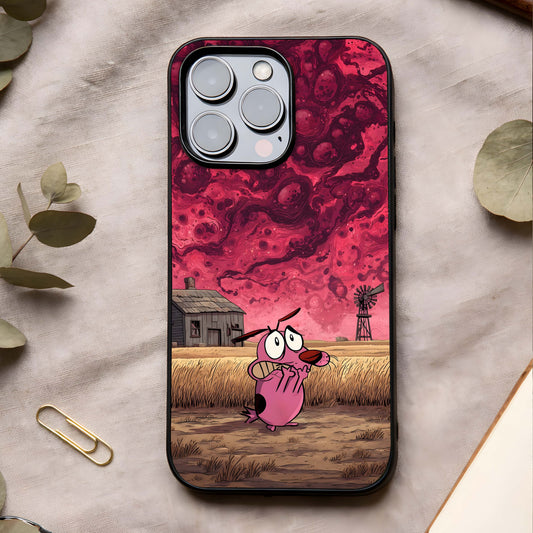 Courage Under Sky Glass Case | Premium Phone Cover – Custom World showing full back design in clean flat view with uplifting sky art and glossy glass finish.