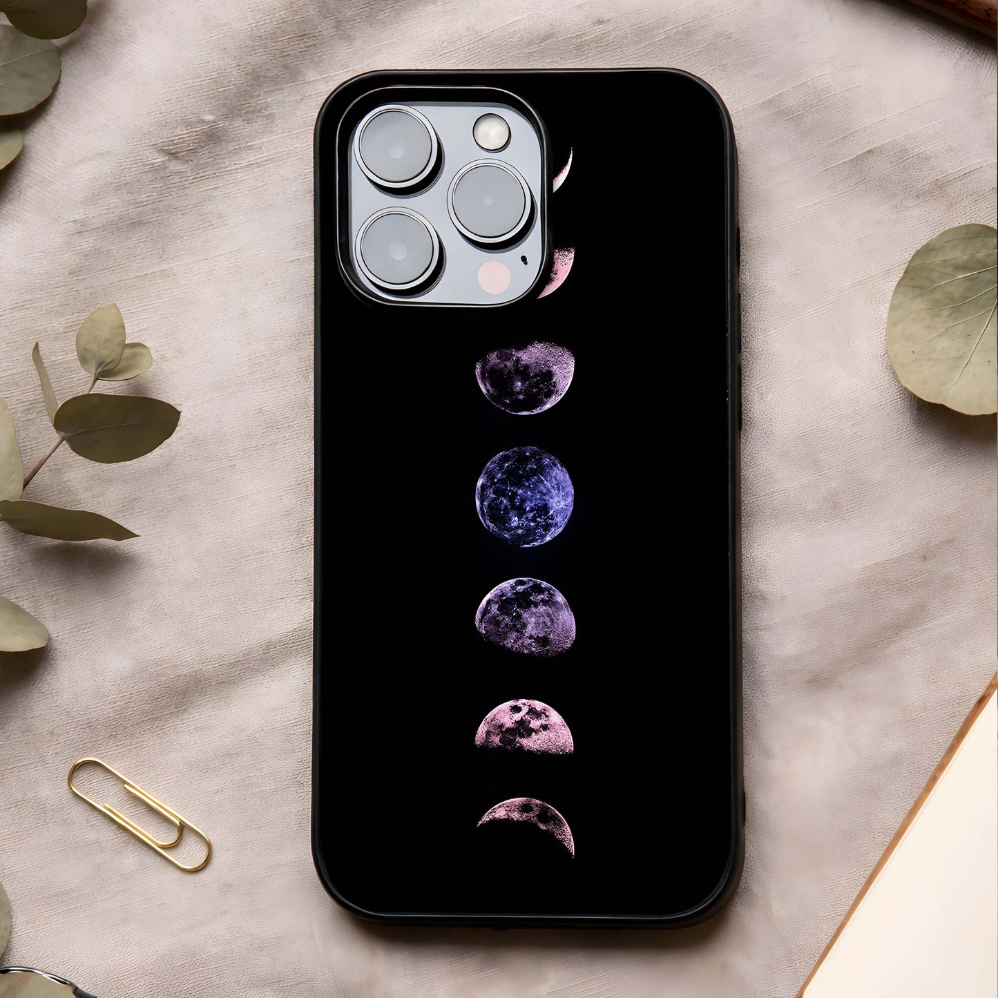 Crimson All Planets Glass Case showing full back design in clean flat view with rich planetary visuals and glossy glass finish.
