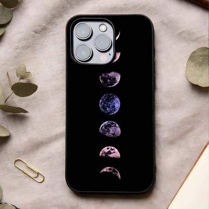 Crimson All Planets Glass Case showing full back design in clean flat view with rich planetary visuals and glossy glass finish.
