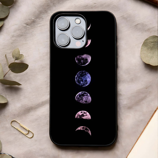 Crimson All Planets Glass Case showing full back design in clean flat view with rich planetary visuals and glossy glass finish.