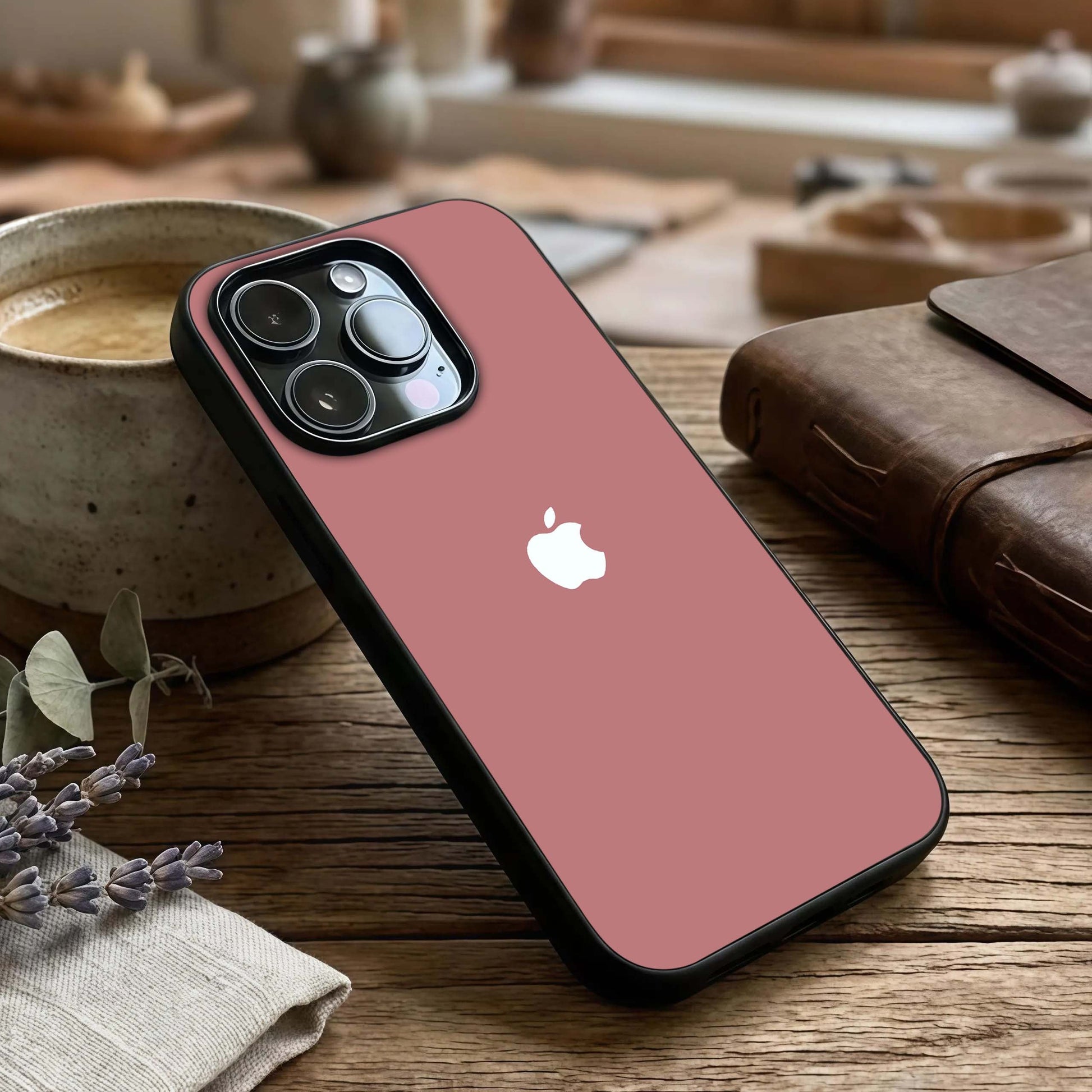 Apple Harmony Glass Case captured at a warm angle highlighting smooth color harmony, gloss, and clean edges.