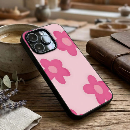 Candy Bloom Dreams Glass Case captured at a warm angle highlighting sweet tones, gloss, and edge clarity.