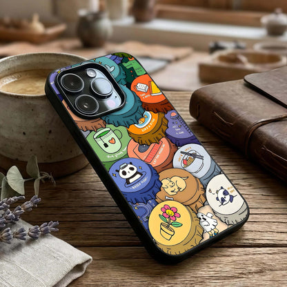 Coins Patterns Glass Case captured at a warm angle highlighting textured patterns, gloss, and edge clarity.