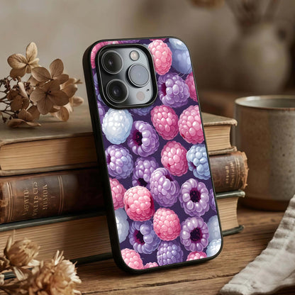 Berry Candy Pop Glass Case displayed upright for bright pop-style visibility and premium finish.