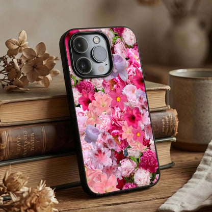 Bloom Crush Fantasy Glass Case displayed upright for bold fantasy design visibility and premium finish.