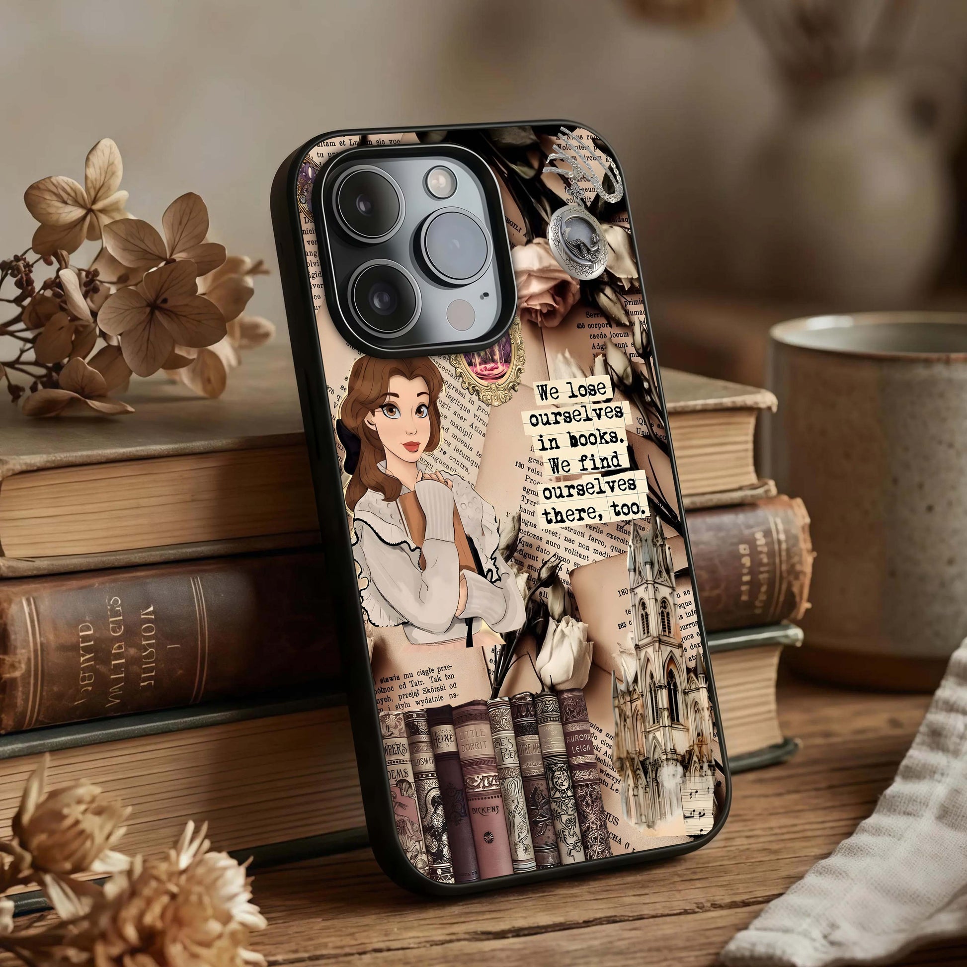 Bookish Dream World Glass Case displayed upright for narrative design visibility and premium finish.
