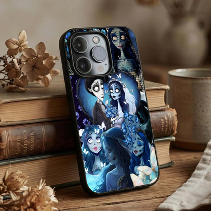 Butterfly Ghost Soul Glass Case displayed upright for moody design visibility and premium finish.