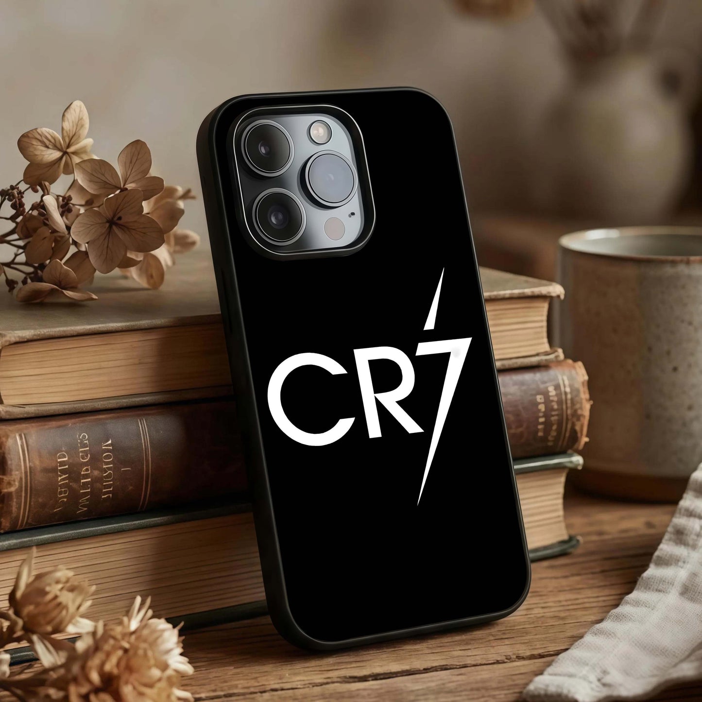 CR7 Elite Strike Glass Case displayed upright for power-driven visibility and premium finish.