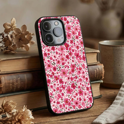 Cherry Blossom Charm Glass Case displayed upright for timeless floral visibility and premium finish.