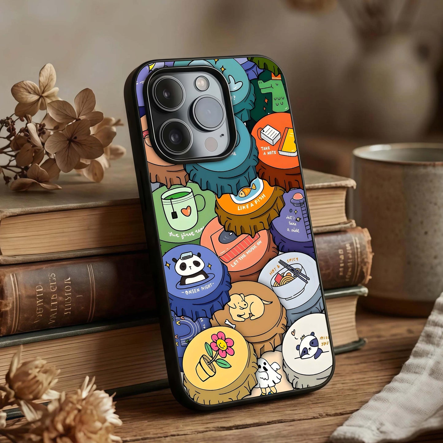 Coins Patterns Glass Case displayed upright for full-pattern visibility and premium finish.