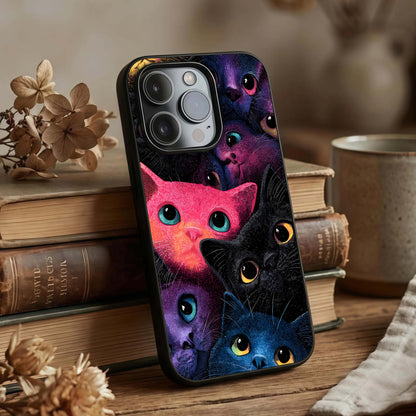 Cosmic Cats Dreams Glass Case displayed upright for cute cosmic visibility and premium finish.