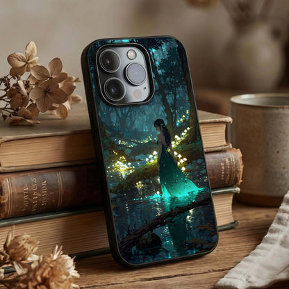 Enchanted Forest Glow Glass Case displayed upright for magical nature visibility and premium finish.
