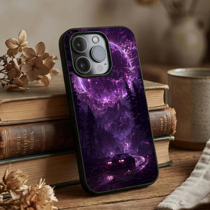 Eternal Cosmic Drive Glass Case displayed upright for space-driven visibility and premium finish.