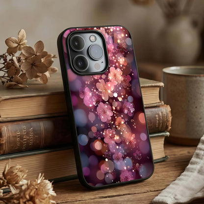Glowing Petal Bliss Glass Case displayed upright for glowing floral visibility and premium finish.